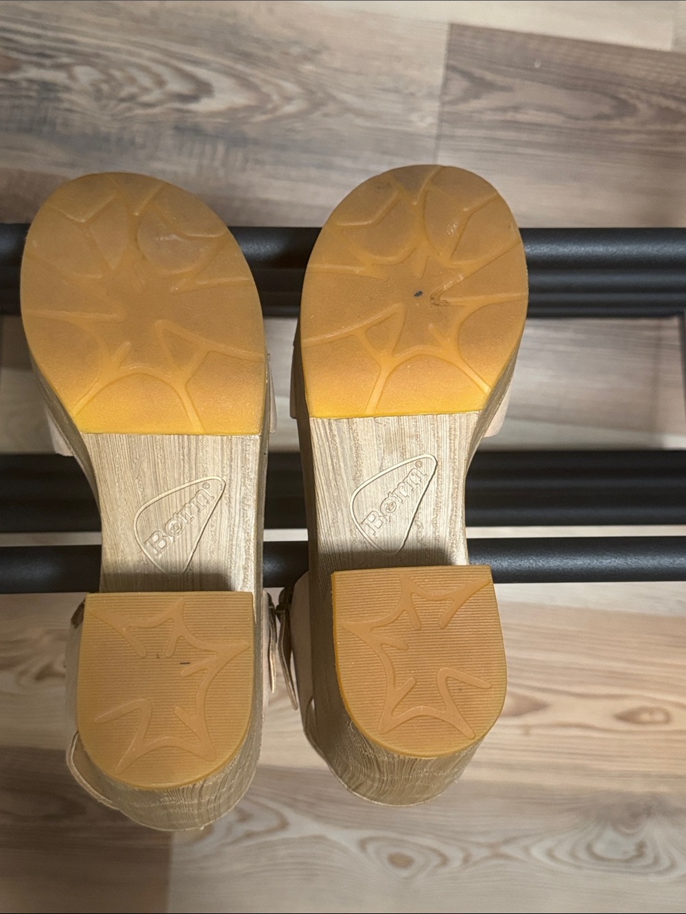 Born // Beige/Tan Wedge Sandals with Ankle Strap - Picture 6 of 6